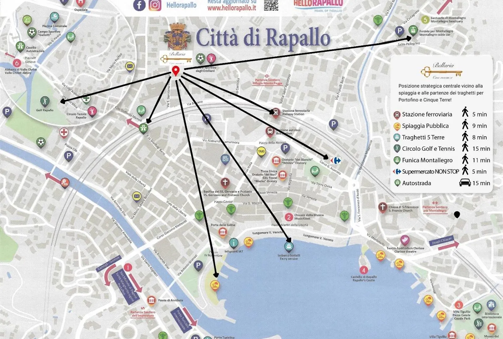 Bellaria Casa Indipendente-Giardino Privato-Free Parking-Wifi-Strategic Location 5 Terre-Portofino Apartment Rapallo 0*,